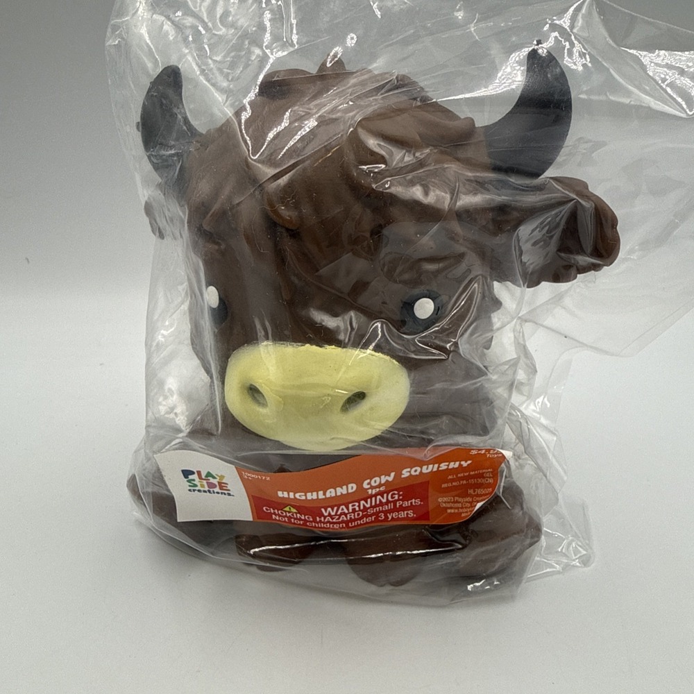 🔥Highland Cow Squishy Toy - Brown - VIRAL